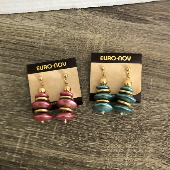 Vtg Pink and Blue Earrings Sets - Picture 1 of 10